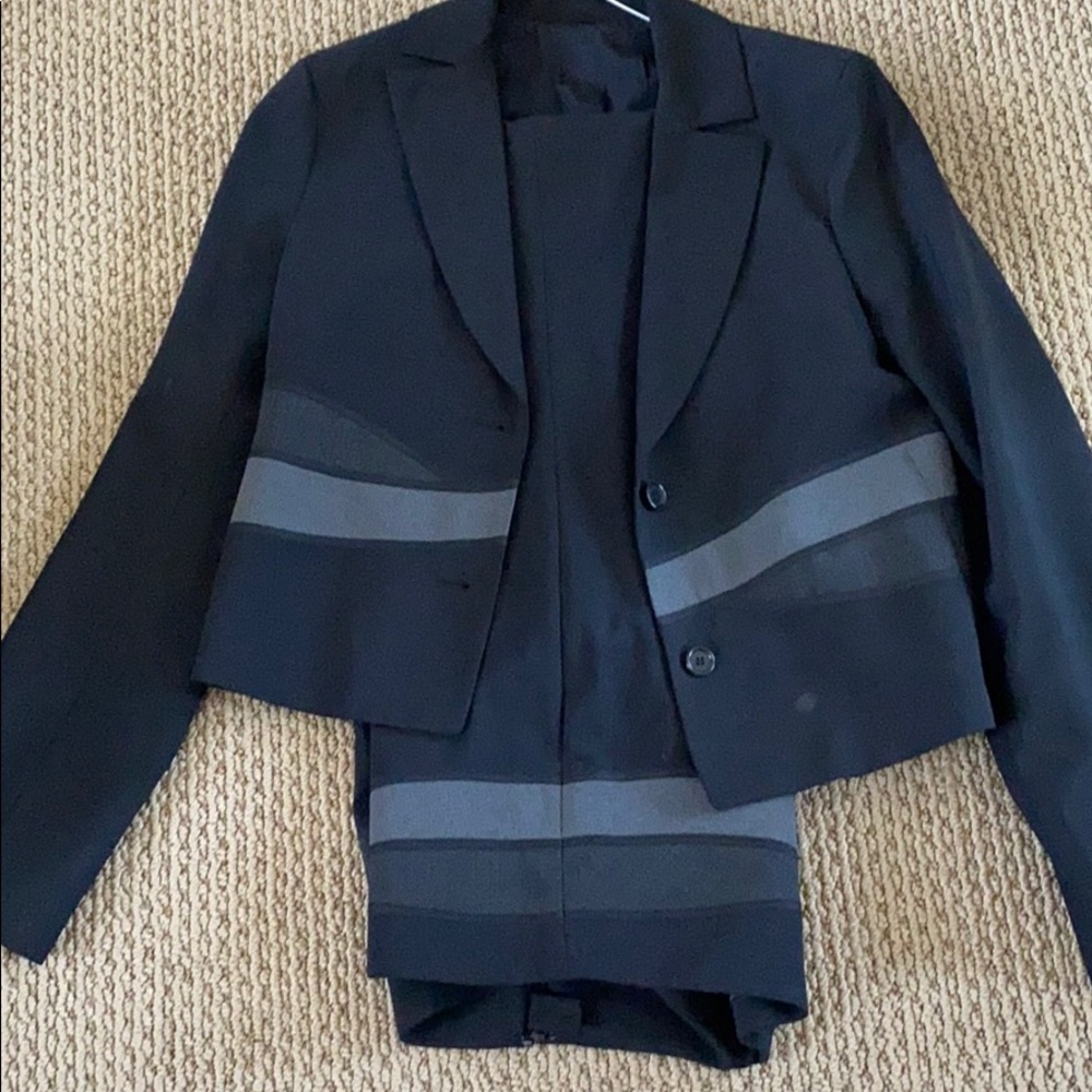 Beautiful Back and Gray Suit